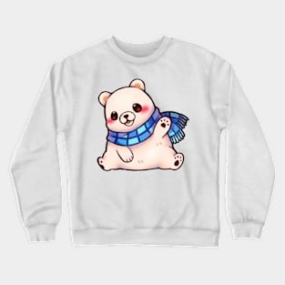 Waving Polar Bear Crewneck Sweatshirt